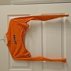 Orange 1/2 long sleeve shirt